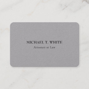 Grey Classical Minimalist Professional Elegant Business Card