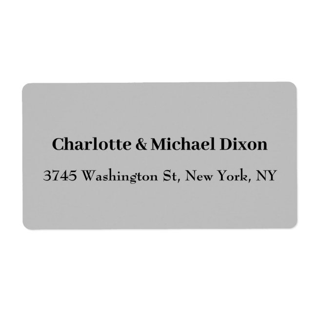 Grey Classical Stylish Elegant Family Name (Front)