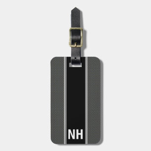 Grey Classy Personalized Monogrammed Luggage Tag