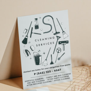 Grey Cleaning Services Flyer