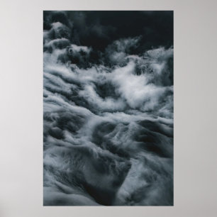 Grey clouds painting poster