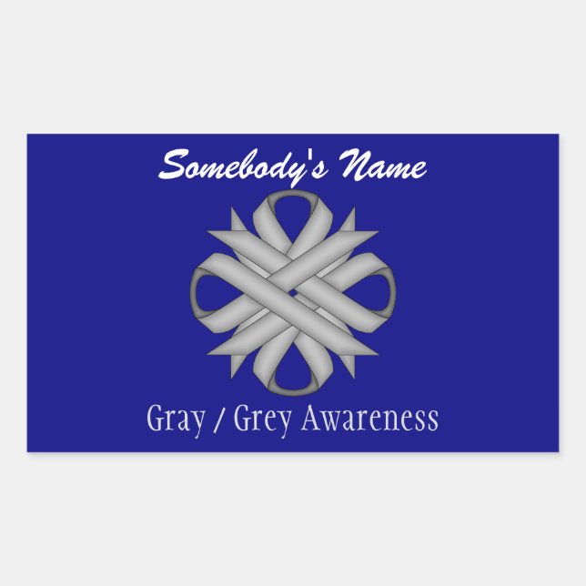 Grey Clover Ribbon by Kenneth Yoncich Sticker (Front)