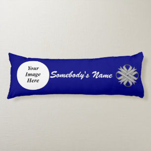 Grey Clover Ribbon Template by Kenneth Yoncich Body Pillow