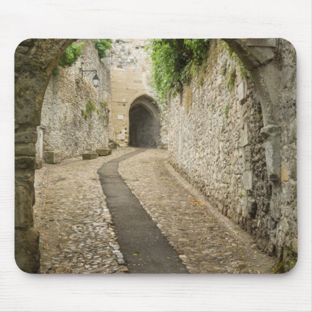 Grey Cobblestone street, France Mouse Pad (Front)