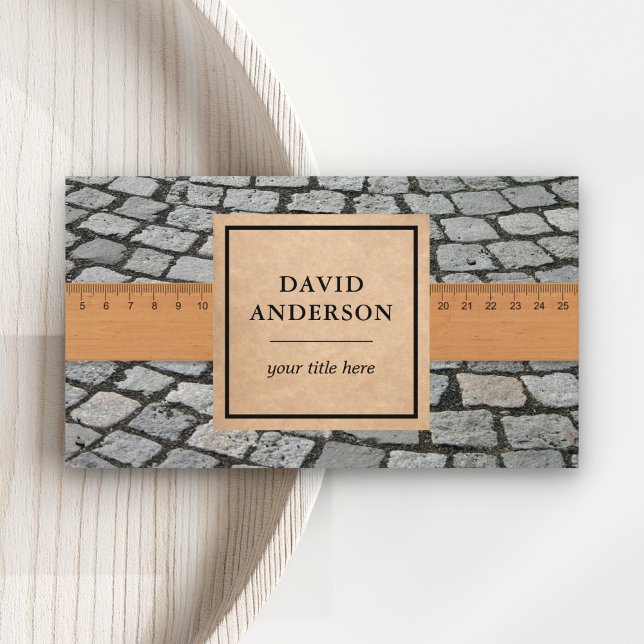 Grey Cobblestone Walkway Sidewalk Stone Work Paver Business Card (Creator Uploaded)