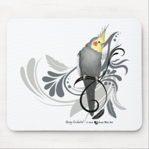 Grey Cockatiel Mouse Pad