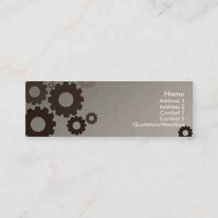 Grey Cogs - Skinny Mini Business Card