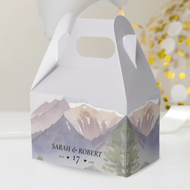 Grey Colorado Mountain Wedding Favor Box (Grey Colorado Mountain Wedding Favor Box)