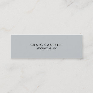 Grey Colour Background Standard Mini Business Card