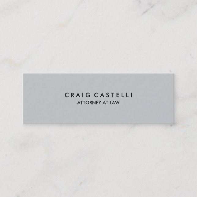 Grey Colour Background Standard Mini Business Card (Front)