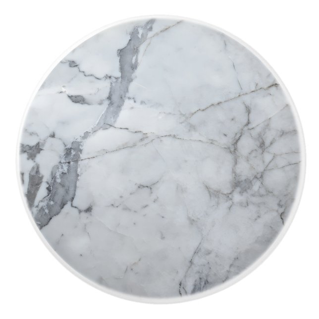 Grey Colour Marble Pattern Ceramic Knob (Front)