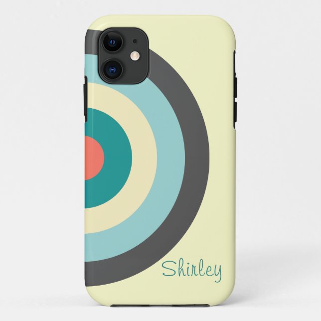 Grey Combination Bullseye by Shirley Taylor Case-Mate iPhone Case (Back)