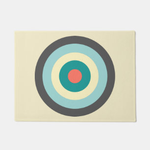 Grey Combination Bullseye by Shirley Taylor Doormat