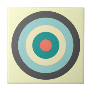 Grey Combination Bullseye by Shirley Taylor Tile