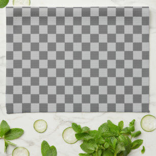 Grey Combination Chequerboard by Shirley Taylor Kitchen Towel