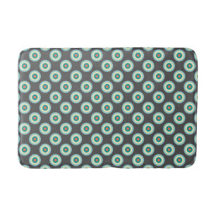 Grey Combination Circles by Shirley Taylor Bath Mat