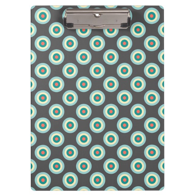Grey Combination Circles by Shirley Taylor Clipboard (Front)