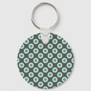 Grey Combination Circles by Shirley Taylor Keychain
