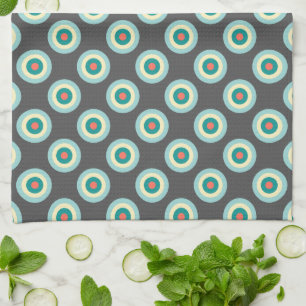 Grey Combination Circles by Shirley Taylor Kitchen Towel