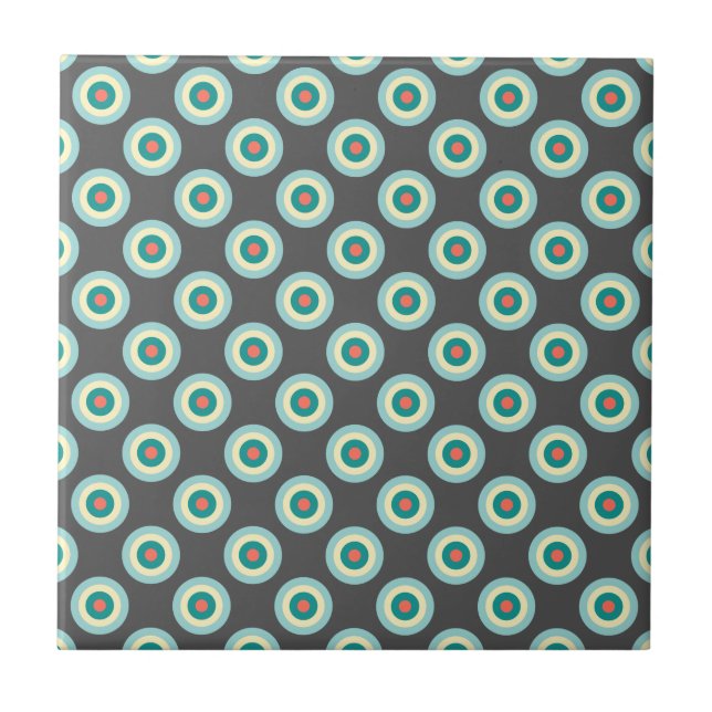 Grey Combination Circles by Shirley Taylor Tile (Front)