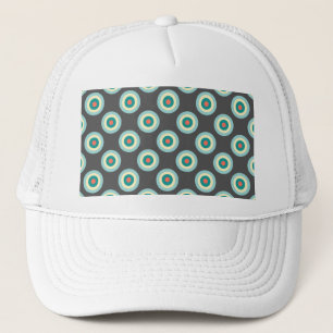 Grey Combination Circles by Shirley Taylor Trucker Hat