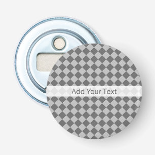 Grey Combination Diamond Pattern by Shirley Taylor Bottle Opener