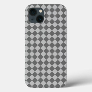 Grey Combination Diamond Pattern by Shirley Taylor iPhone 13 Case
