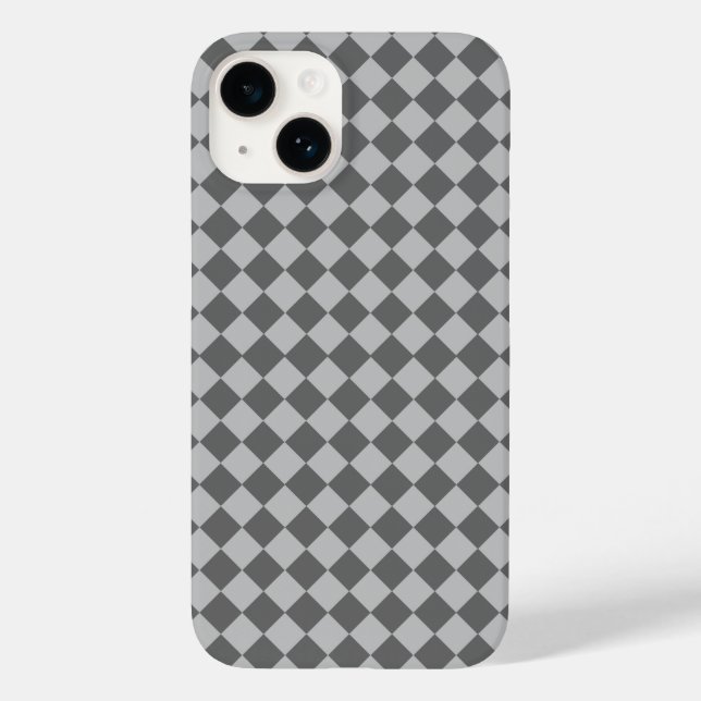Grey Combination Diamond Pattern by Shirley Taylor Case-Mate iPhone Case (Back)