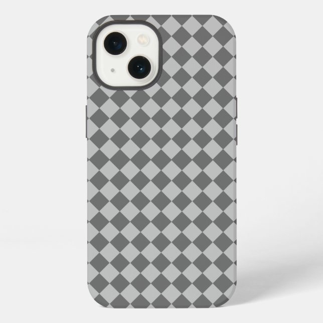 Grey Combination Diamond Pattern by Shirley Taylor iPhone Case (Back)
