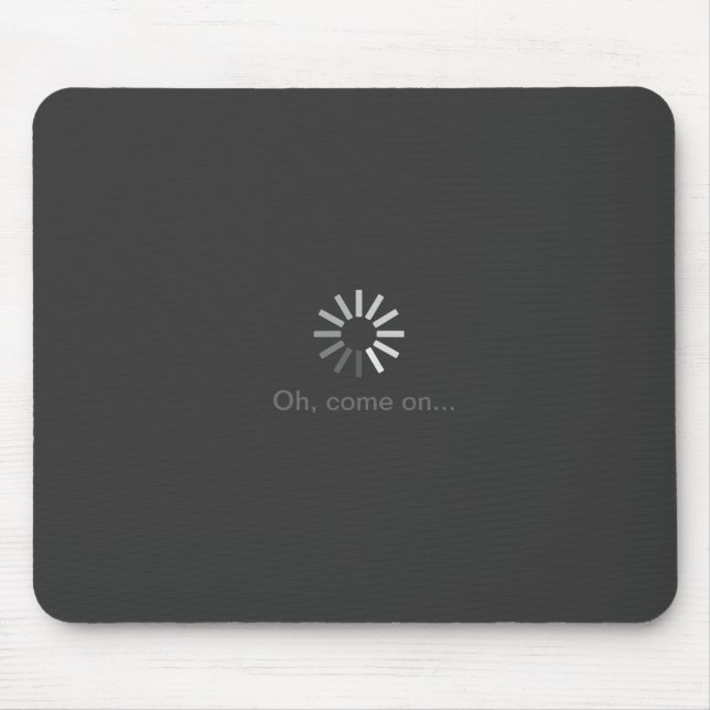 grey computer loading symbol mousepad (Front)
