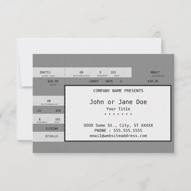 grey concert ticket (Front)