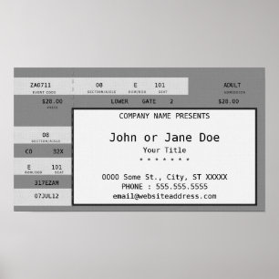 grey concert ticket poster