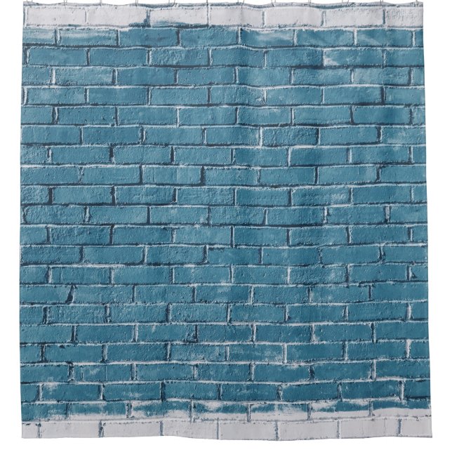 Grey concrete bricks painted in blue (Front)