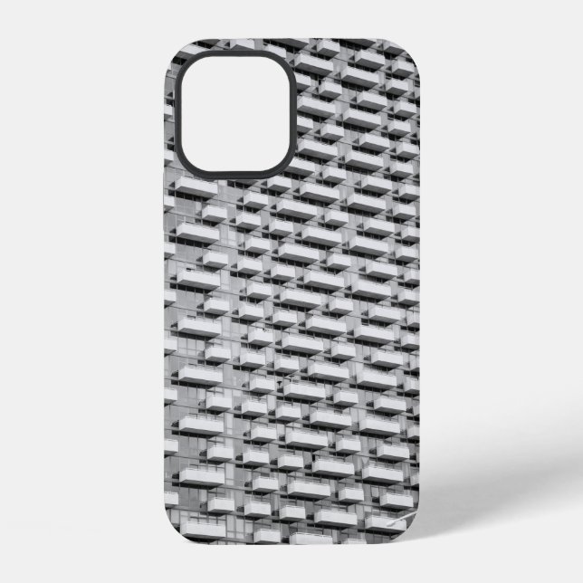 Grey concrete building iPhone case (Back)
