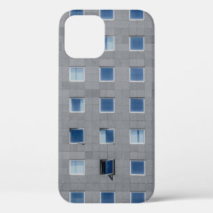 Grey concrete building photography iPhone 12 case