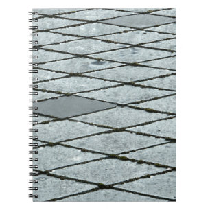 Grey concrete pavement notebook