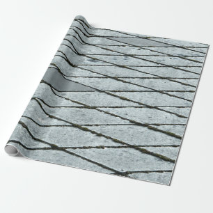 Grey concrete pavement wrapping paper
