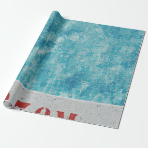 Grey concrete pool at 0,30 Metre Wrapping Paper