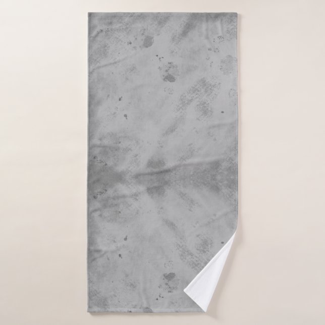 Grey Concrete Texture Background Rustic Distressed Bath Towel (Bath Towel)
