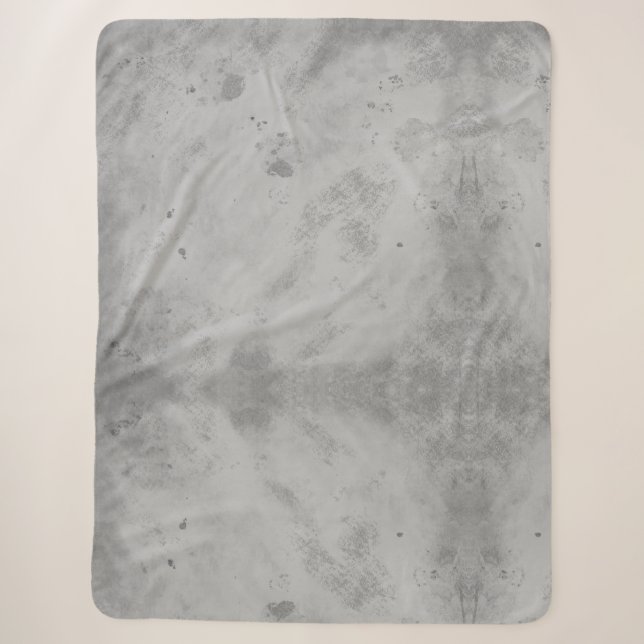 Grey Concrete Texture Background Rustic Distressed Sherpa Blanket (Front)