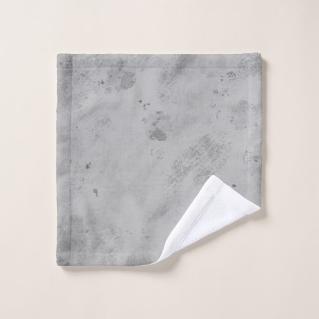 Grey Concrete Texture Background Rustic Distressed Wash Cloth (Wash Cloth)