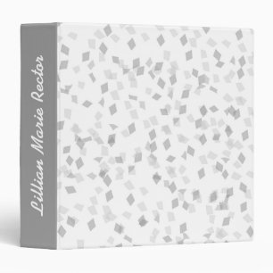 Grey Confetti Binder