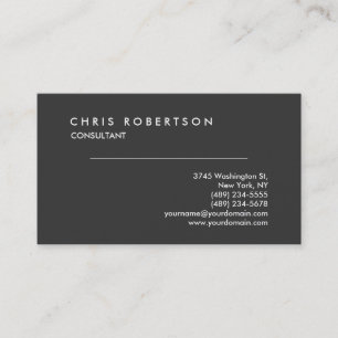 Grey Consultant Moderne Simple Carte de visite