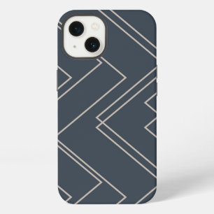Grey, cool, modern, trendy, unique zigzag lines iPhone 13 case