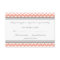 Grey Coral Chevron RSVP Wedding Card