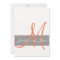 Grey Coral Wedding Invitation | Monogram Names
