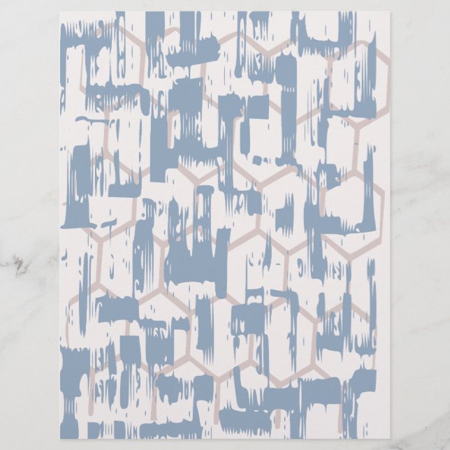 Grey & Cream Abstract Scrapbook Paper (Front)