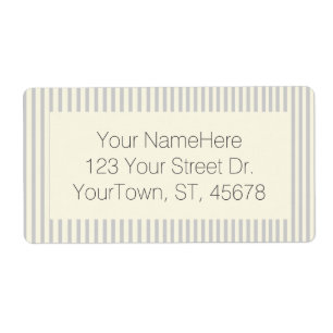Grey Cream Farmhouse Chic Ticking Stripe