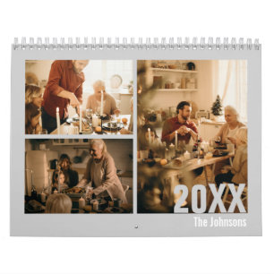 Grey Create Your Own Family Photo Calendar