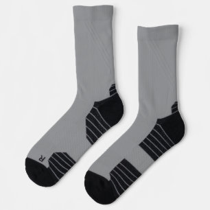 grey crew socks with black reinforced toes